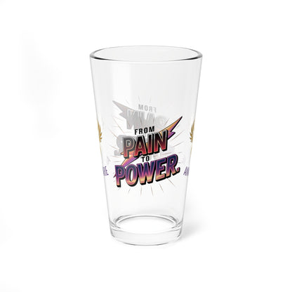 Rise & Reclaim Pint Glass – From Pain to Power | Empowerment Drinkware for Survivors