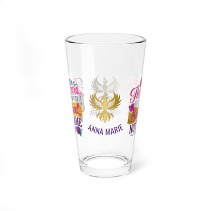 Rise & Reclaim Pint Glass – Her Scars Tell a Story of Survival, Not Shame | Survivor Quote Glass - MySisterIsASurvivor