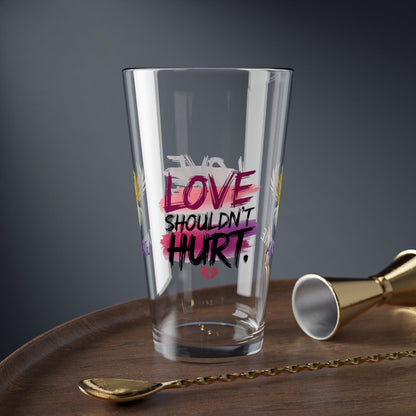 Rise & Reclaim Pint Glass – Love Shouldn't Hurt | DV Awareness and Empowerment Gift - MySisterIsASurvivor