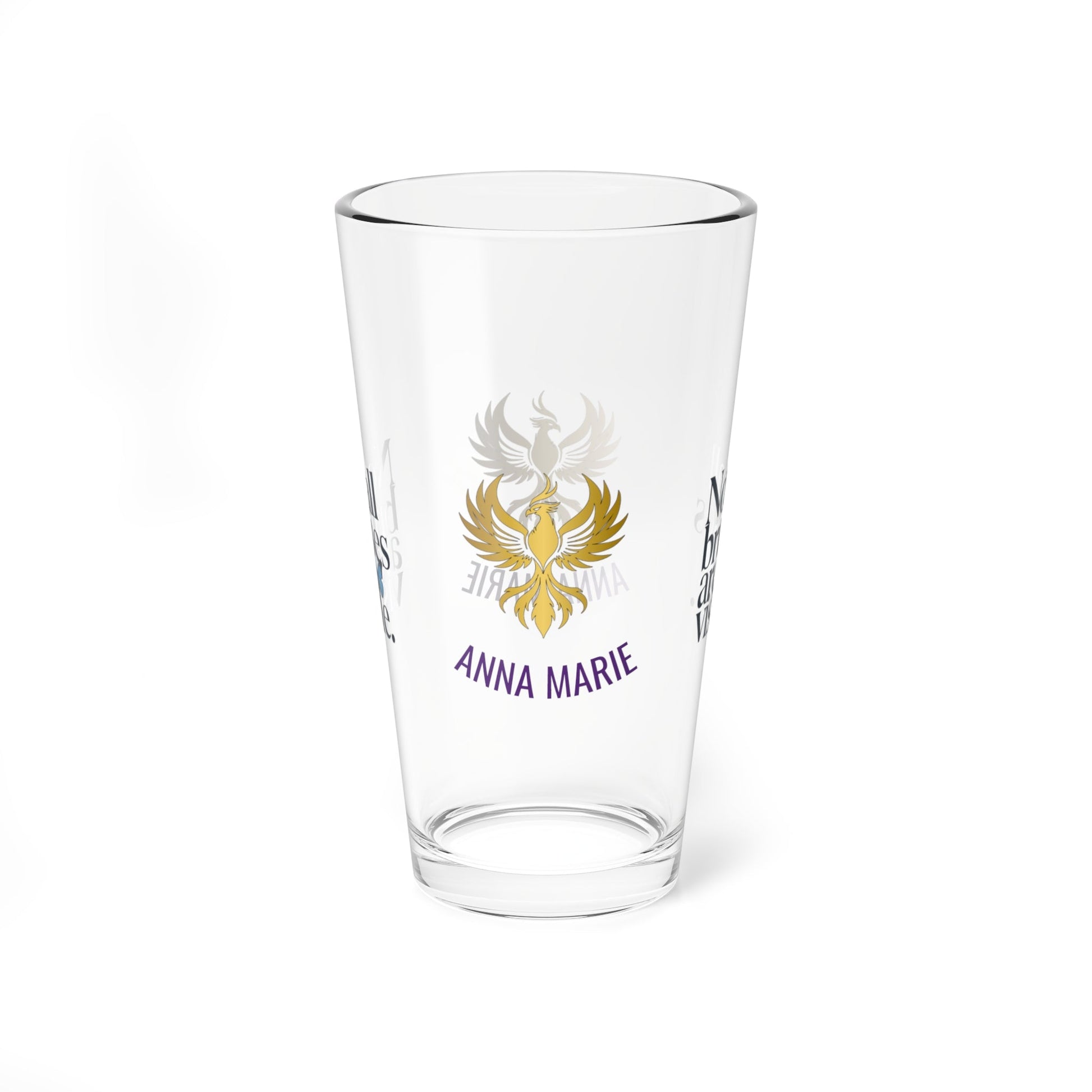 Rise & Reclaim Pint Glass – Not All Bruises Are Visible | Emotional Abuse Awareness Glass - MySisterIsASurvivor