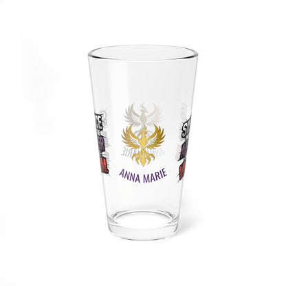 Rise & Reclaim Pint Glass – Silence Protects the Abuser – Not the Victim | Speak Out Glass - MySisterIsASurvivor