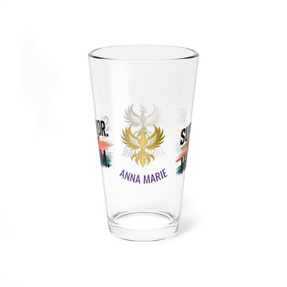 Rise & Reclaim Pint Glass – Survivor. Not Victim | Empowerment Drinkware for Survivors - MySisterIsASurvivor
