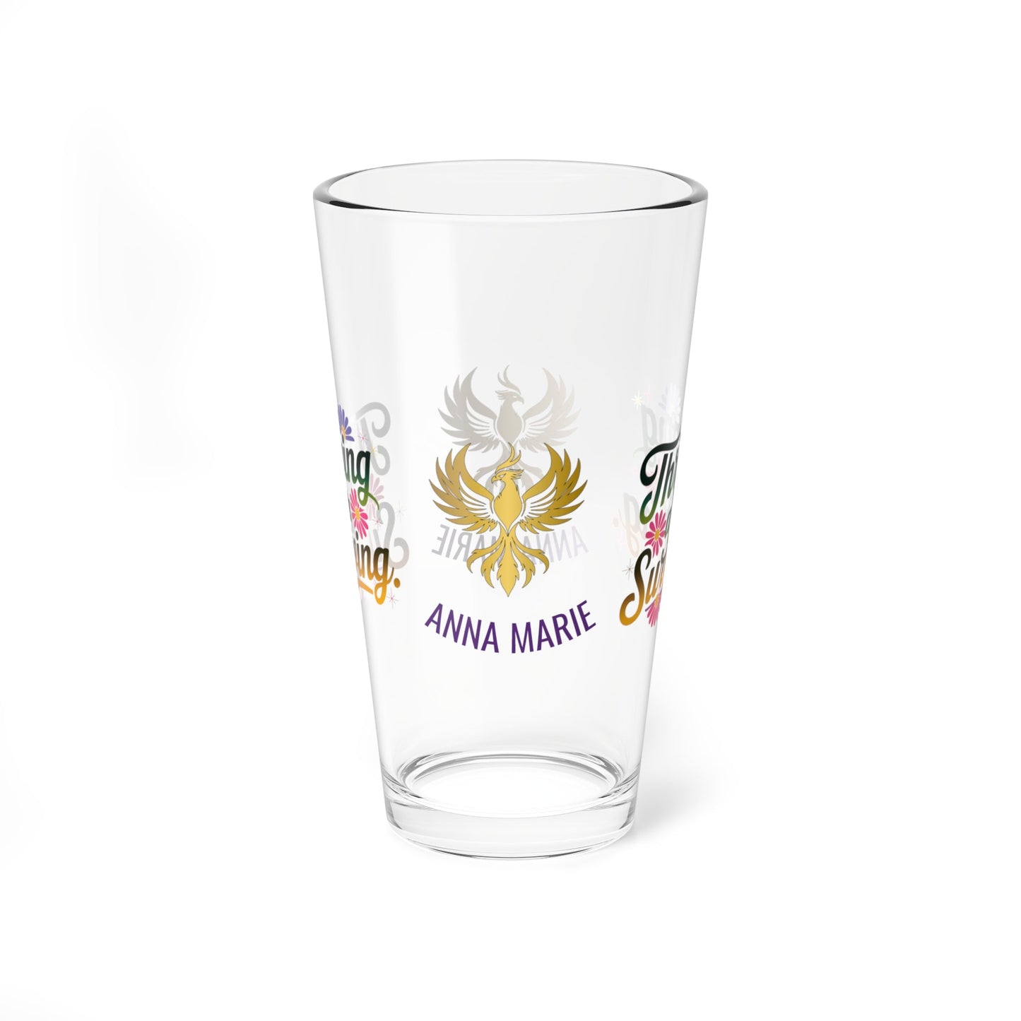 Rise & Reclaim Pint Glass – Thriving After Surviving | PTSD Recovery and Empowerment Gift - MySisterIsASurvivor