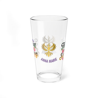 Rise & Reclaim Pint Glass – Thriving After Surviving | PTSD Recovery and Empowerment Gift - MySisterIsASurvivor