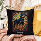 Black & Rust Rottweiler Pillow, custom name stained glass art for dog lovers