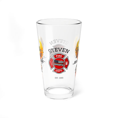 Safe place to fall – firefighter support pint glass for vulnerable moments and wellness. - MySisterIsASurvivor