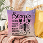 Scorpio zodiac pillow with intense celestial design for bold astrology fans