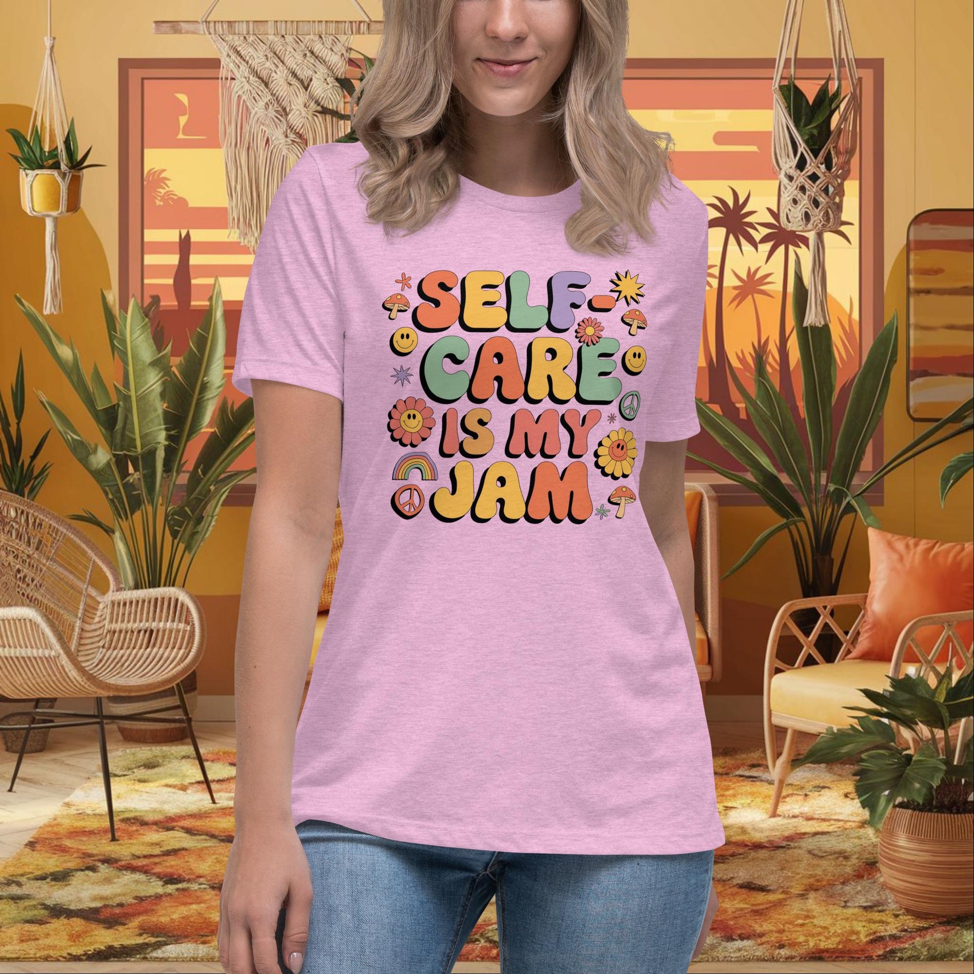 Self - Care Is My Jam Women’s Relaxed T-Shirt - Personalized Self - Love & Healing Shirt - MySisterIsASurvivor