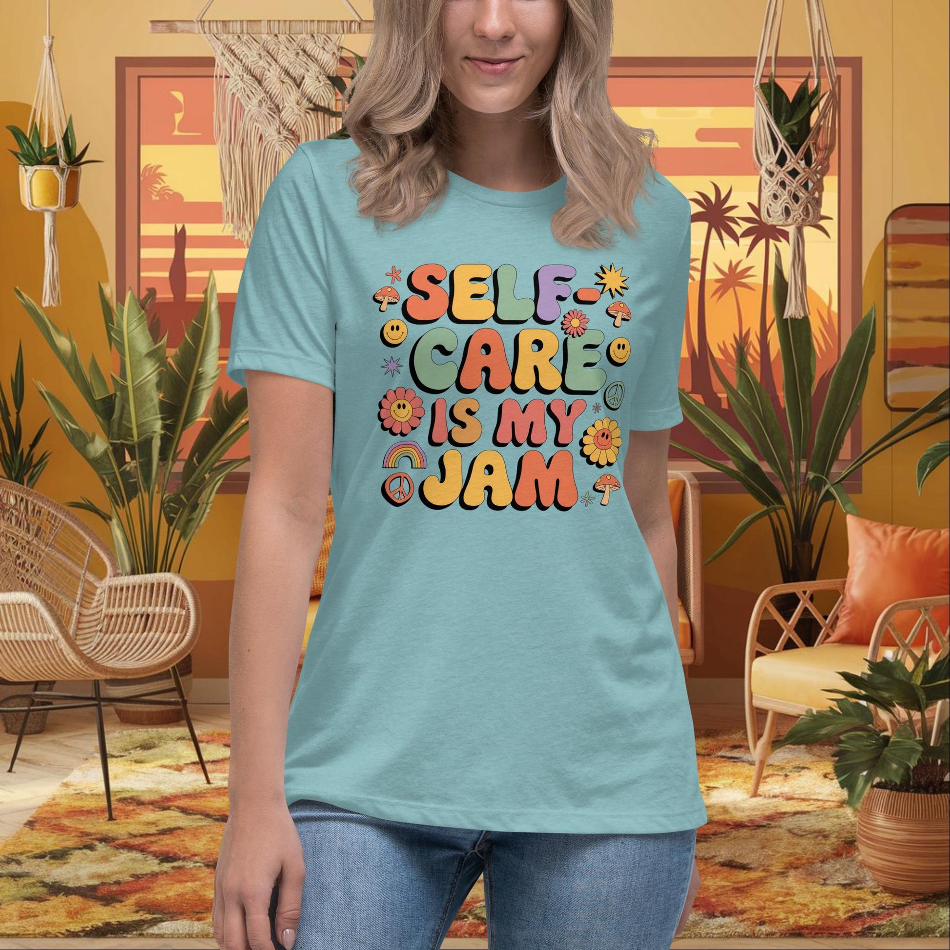 Self - Care Is My Jam Women’s Relaxed T-Shirt - Personalized Self - Love & Healing Shirt - MySisterIsASurvivor
