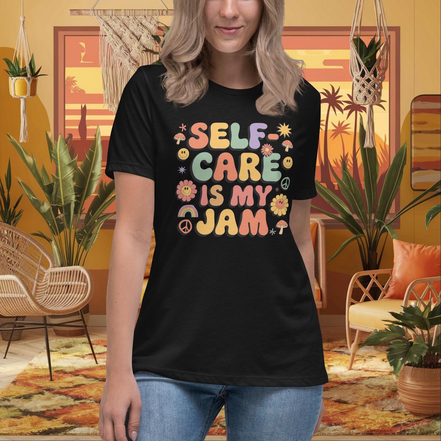 Self - Care Is My Jam Women’s Relaxed T-Shirt - Personalized Self - Love & Healing Shirt - MySisterIsASurvivor