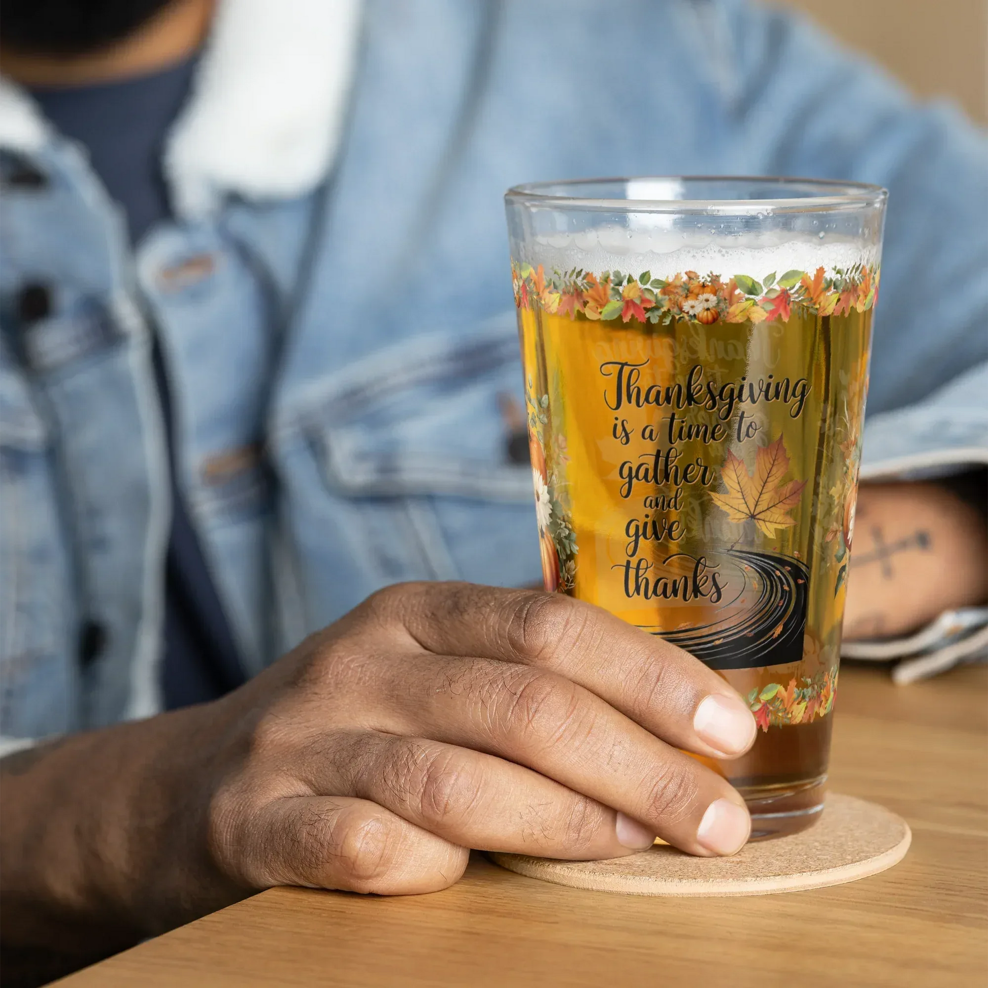 Shop our premium thanksgiving is a time to gather and thanksgiving pint glass 16oz from MySisterIsASurvivor.