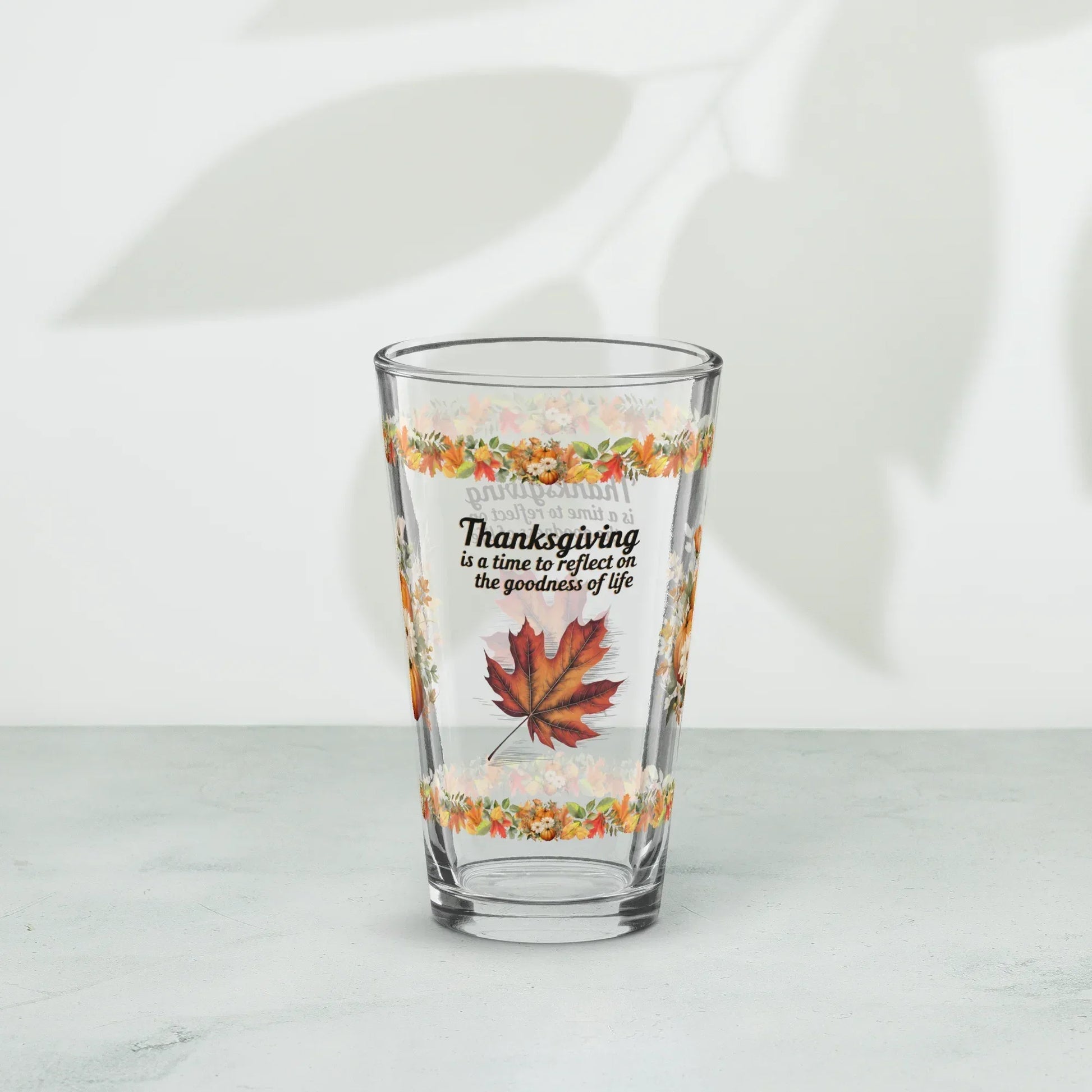 Shop our premium thanksgiving is a time to reflect thanksgiving pint glass 16oz from MySisterIsASurvivor.