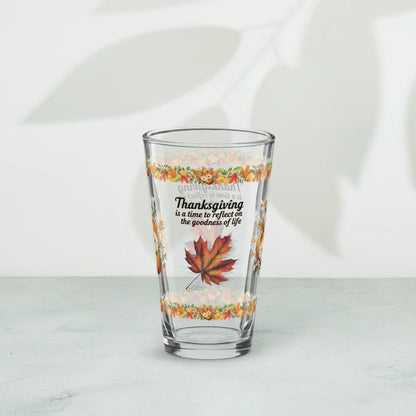 Shop our premium thanksgiving is a time to reflect thanksgiving pint glass 16oz from MySisterIsASurvivor.