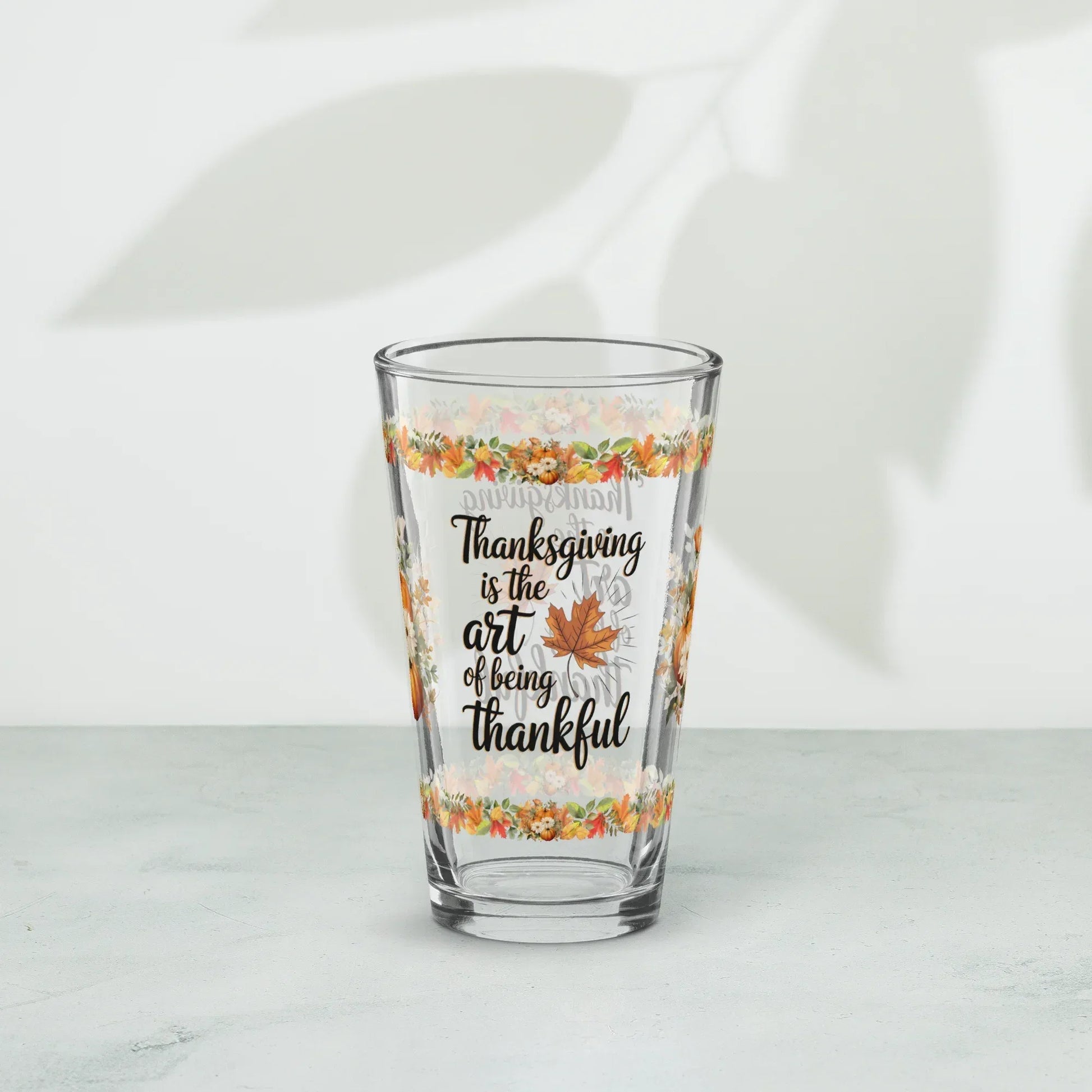 Shop our premium thanksgiving is the art thanksgiving pint glass 16oz from MySisterIsASurvivor.