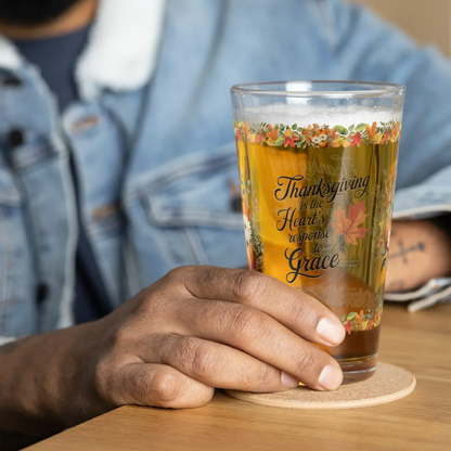 Shop our premium thanksgiving is the hearts thanksgiving pint glass 16oz from MySisterIsASurvivor.