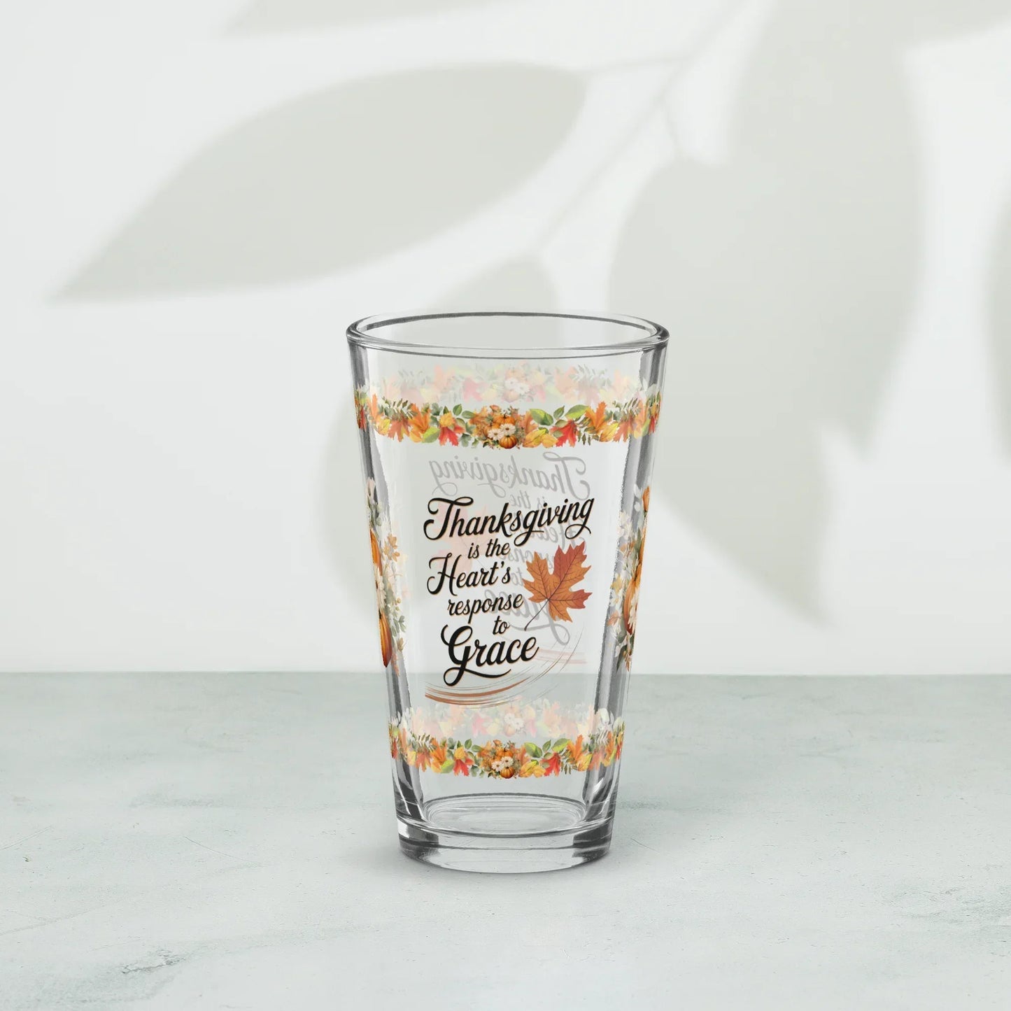 Shop our premium thanksgiving is the hearts thanksgiving pint glass 16oz from MySisterIsASurvivor.