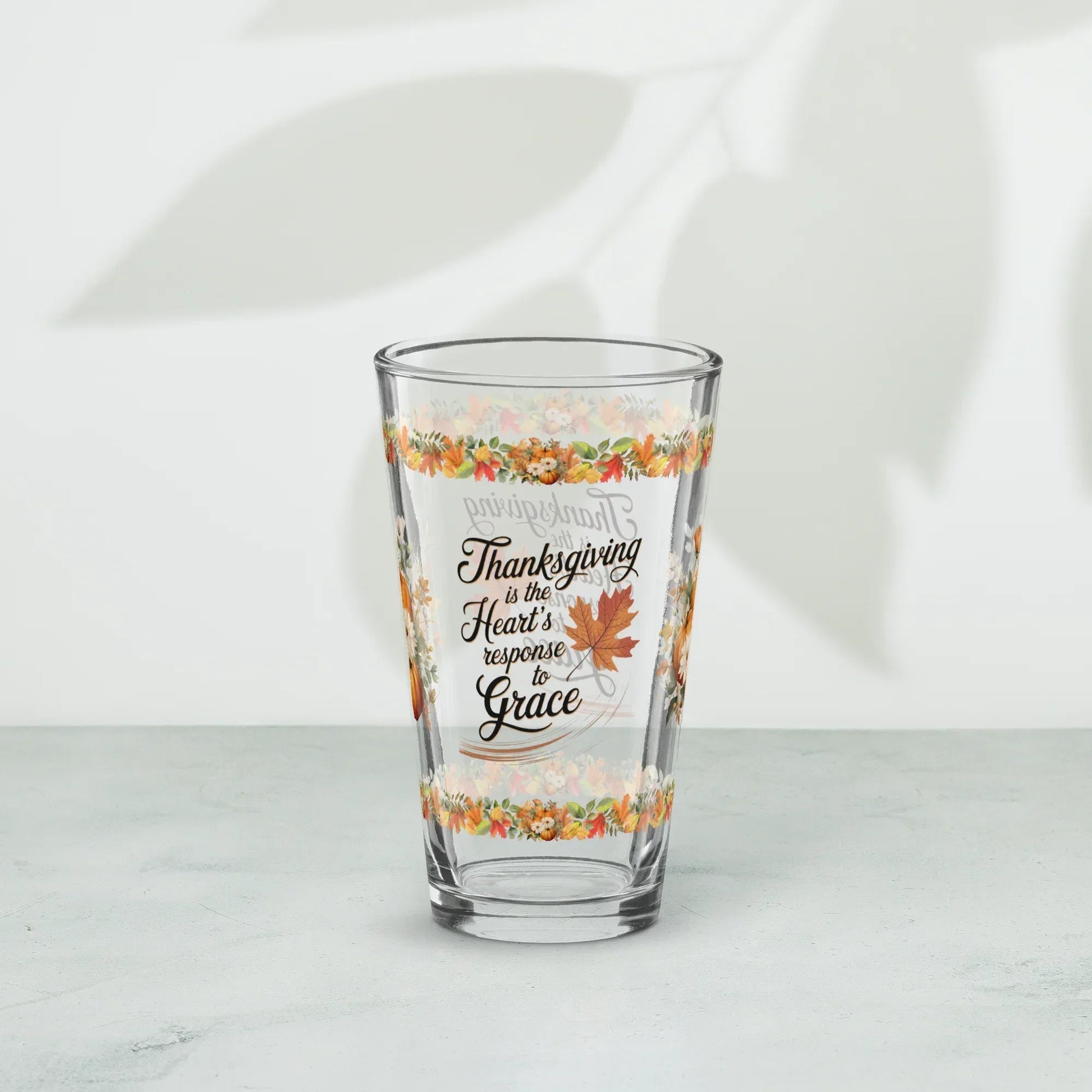 Shop our premium thanksgiving is the hearts thanksgiving pint glass 16oz from MySisterIsASurvivor.
