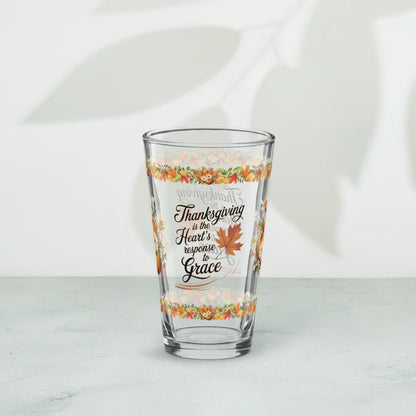 Shop our premium thanksgiving is the hearts thanksgiving pint glass 16oz from MySisterIsASurvivor.