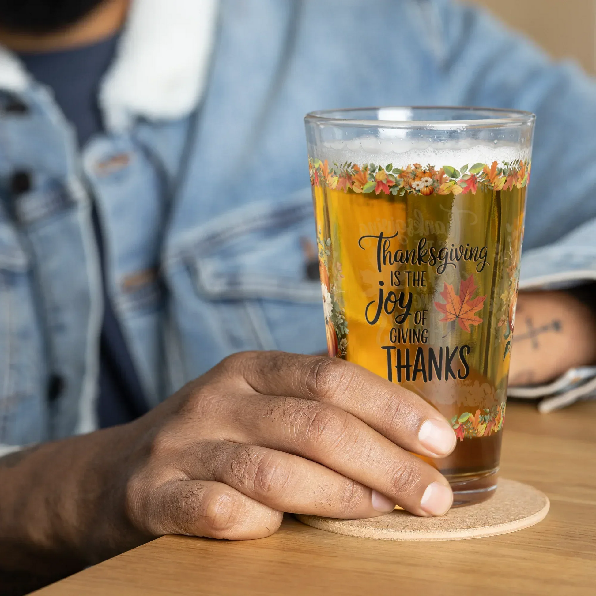 Shop our premium thanksgiving is the joy thanksgiving pint glass 16oz from MySisterIsASurvivor.