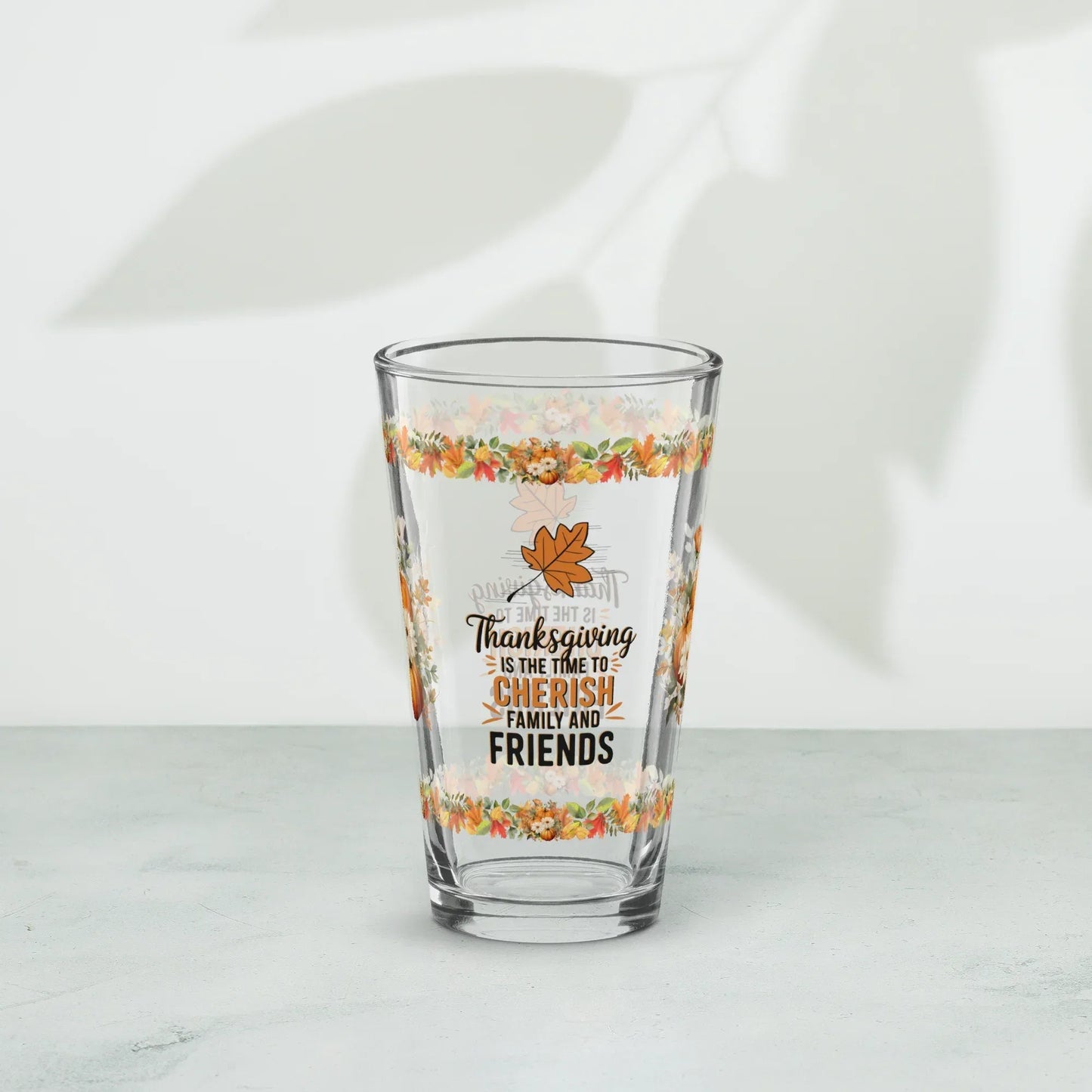 Shop our premium thanksgiving is the time to cherish family thanksgiving pint glass 16oz from MySisterIsASurvivor.