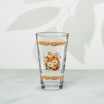 Shop our premium give thanks with a grateful heart thanksgiving pint glass 16oz from MySisterIsASurvivor.
