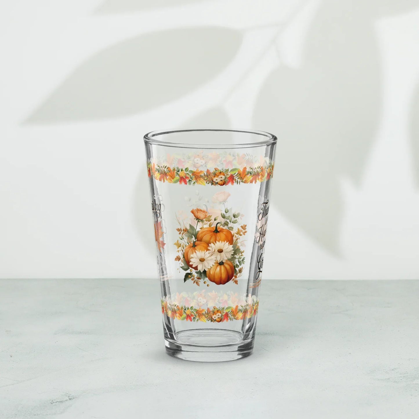 Shop our premium thanksgiving is the hearts thanksgiving pint glass 16oz from MySisterIsASurvivor.