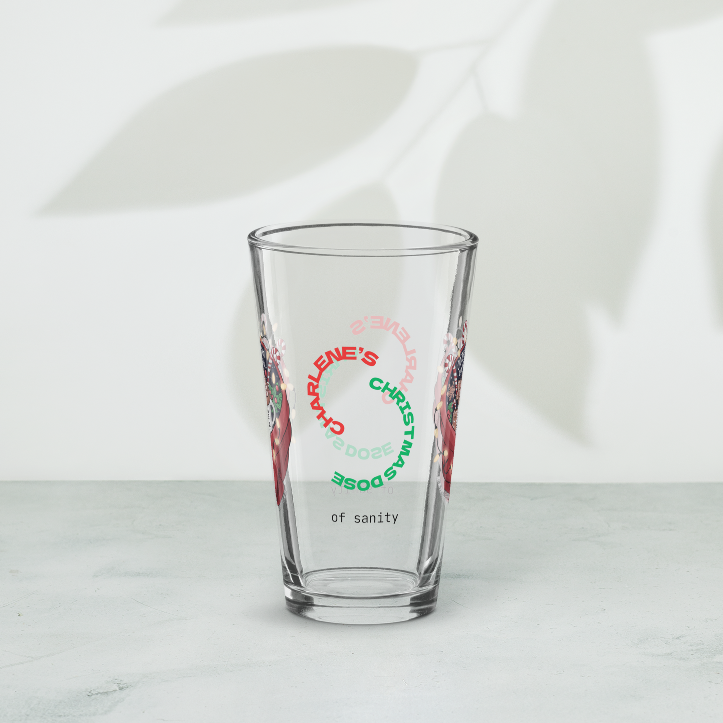 Cozy Up And Care For You - Funny Christmas mental health pint glass gift idea
