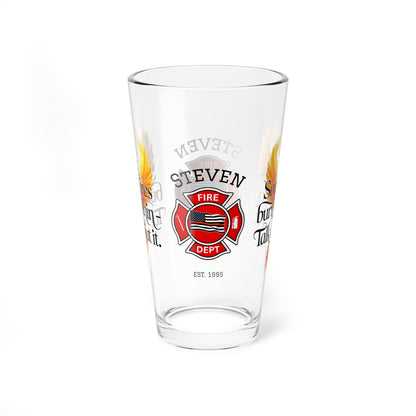 Some fires burn within – firefighter support pint glass encouraging emotional openness and care. - MySisterIsASurvivor