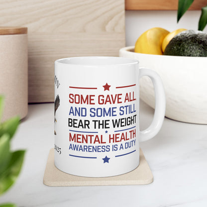 Some Gave All custom Memorial Day mug - PTSD support, military loss memorial tribute