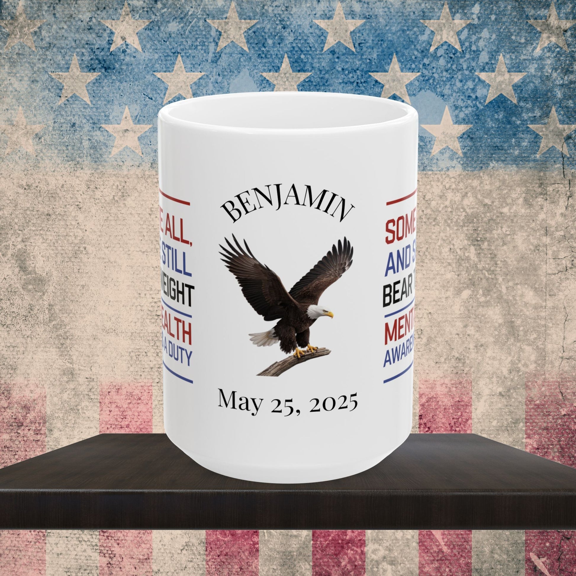 Some Gave All custom Memorial Day mug - PTSD support, military loss memorial tribute