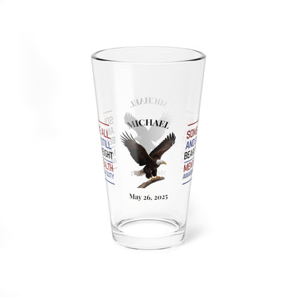 Some Gave All pint glass - patriotic Memorial Day tribute glass for honoring fallen soldiers
