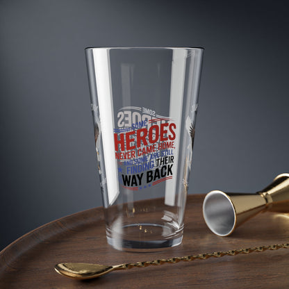 Some Heroes Never Came Home pint glass - engraved military remembrance gift for veterans and families