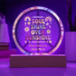 Soul Shine Over Sunshine 7" LED Acrylic Plaque - Inspirational Mental Health Gift - MySisterIsASurvivor