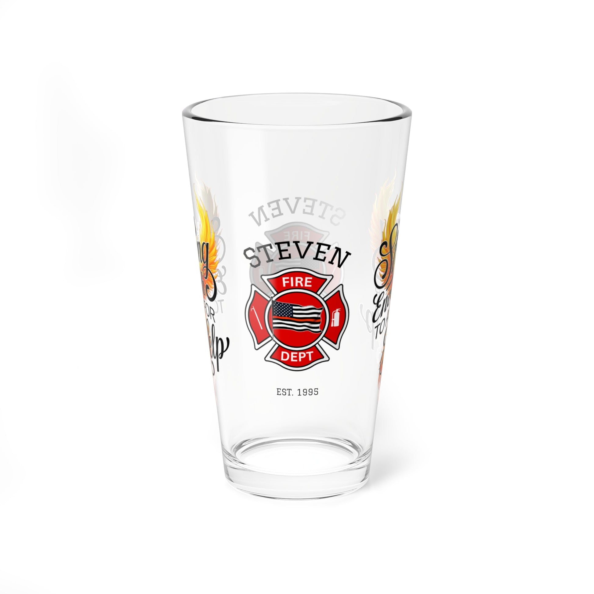 Strong enough to ask for help – firefighter mental health pint glass promoting resilience. - MySisterIsASurvivor
