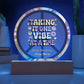 Taking It One Vibe at a Time 7" LED Plaque - Mindful Healing Therapy Gift - MySisterIsASurvivor