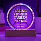 Taking It One Vibe at a Time 7" LED Plaque - Mindful Healing Therapy Gift - MySisterIsASurvivor