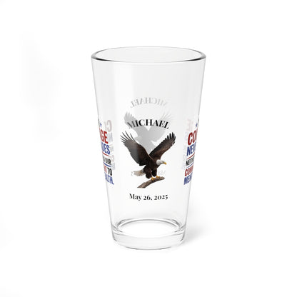 Their Courage Never Fades pint glass - Memorial Day veteran tribute glass with custom engraving