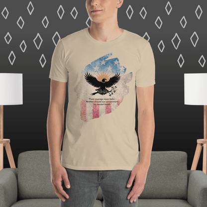 Their Courage Never Fades T-Shirt | Veteran Tribute Gift | PTSD Awareness Shirt | Memorial Day Tee | Mental Health Support Unisex Shirt
