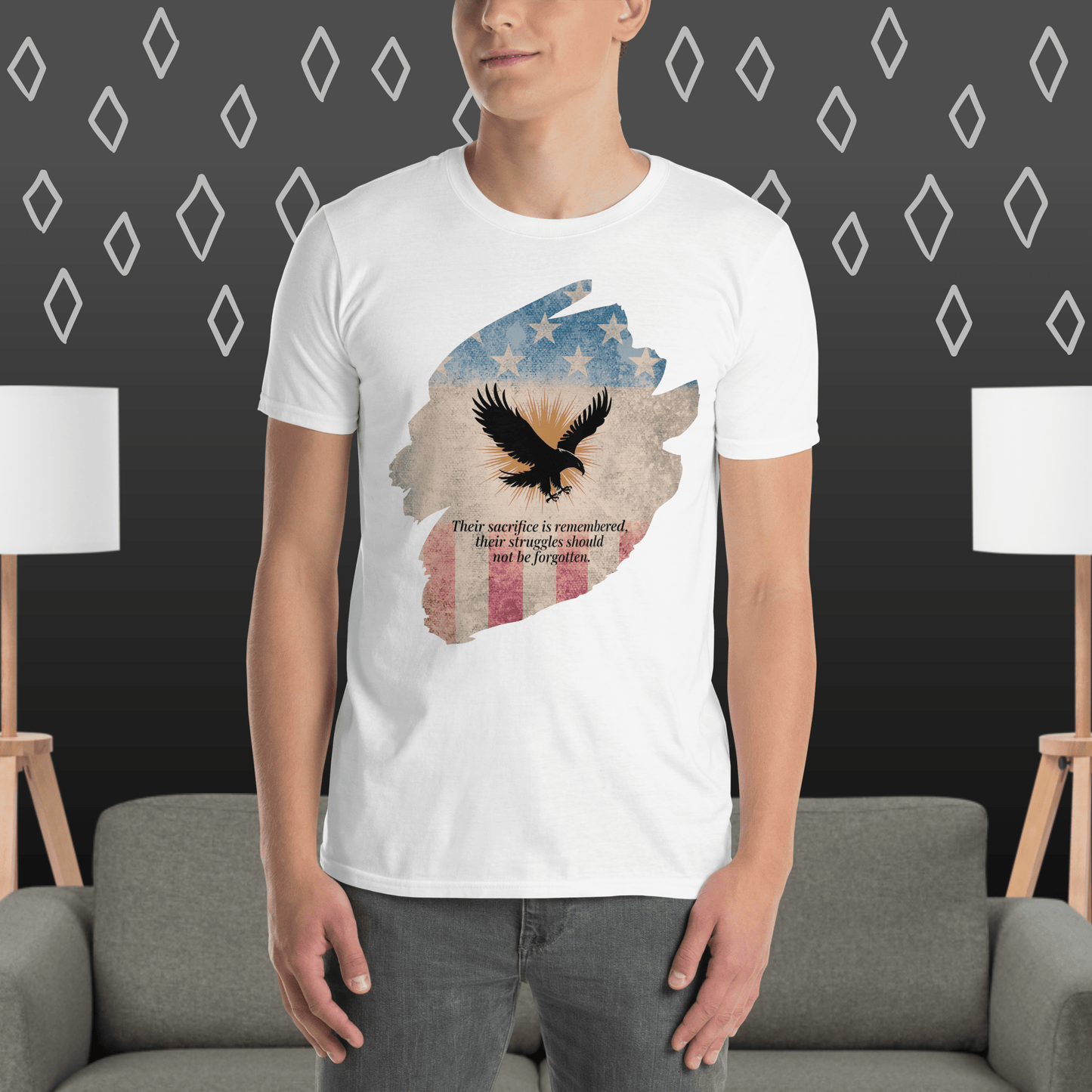 Their Sacrifice Is Remembered T-Shirt | Veteran Tribute Gift | PTSD Awareness Shirt | Memorial Day Tee | Mental Health Support Unisex Shirt