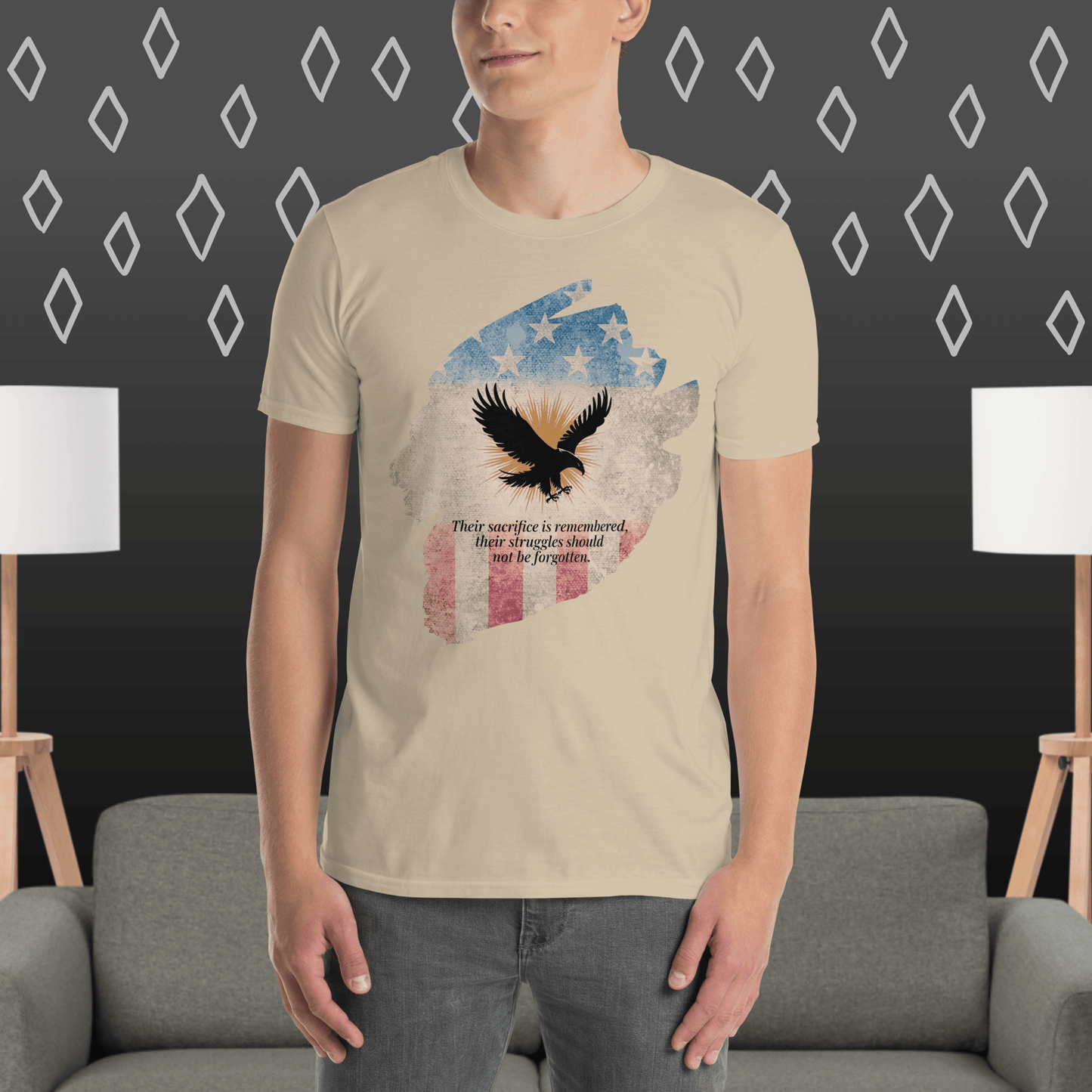 Their Sacrifice Is Remembered T-Shirt | Veteran Tribute Gift | PTSD Awareness Shirt | Memorial Day Tee | Mental Health Support Unisex Shirt