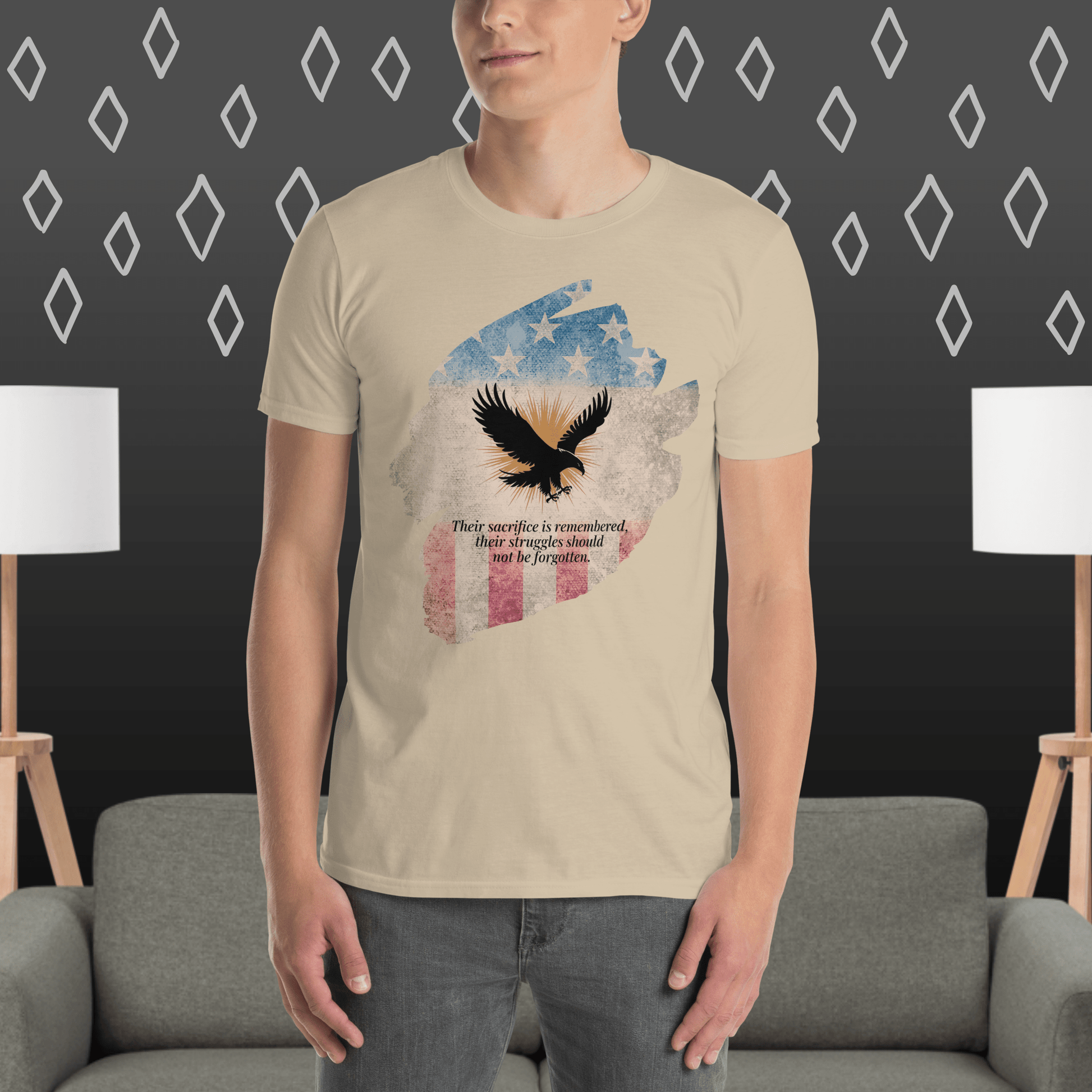 Their Sacrifice Is Remembered T-Shirt | Veteran Tribute Gift | PTSD Awareness Shirt | Memorial Day Tee | Mental Health Support Unisex Shirt