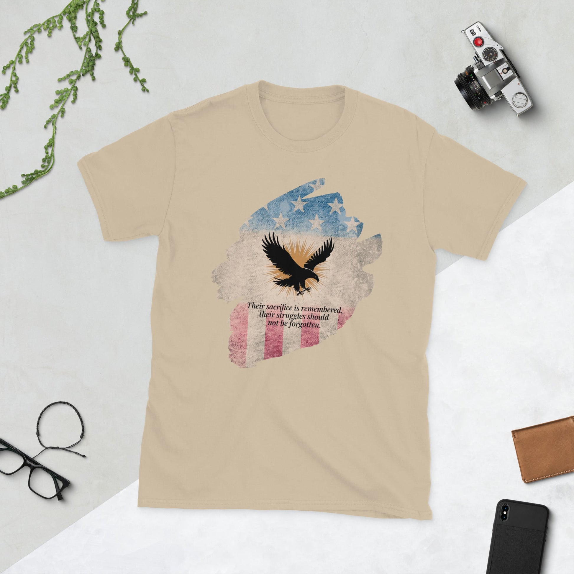 Their Sacrifice Is Remembered T-Shirt | Veteran Tribute Gift | PTSD Awareness Shirt | Memorial Day Tee | Mental Health Support Unisex Shirt