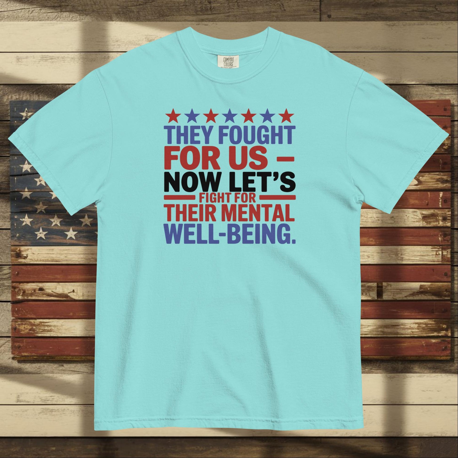 They Fought for Us Heavyweight T-Shirt - Personalized Veteran Honor Tee for Military Families & Patriotic Support - MySisterIsASurvivor