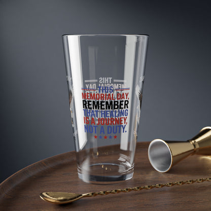 This Memorial Day, Let's Remember pint glass - personalized tribute glass for veterans and Memorial Day