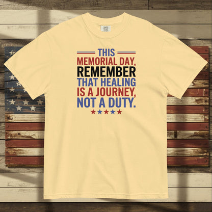 This Memorial Day Remember Heavyweight T-Shirt - Personalized Memorial Day Shirt for Military Tribute & Healing - MySisterIsASurvivor