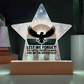 Lest We Forget: Printed Star 7" Acrylic Plaque: Honoring Heroes & Promoting Mental Health Awareness