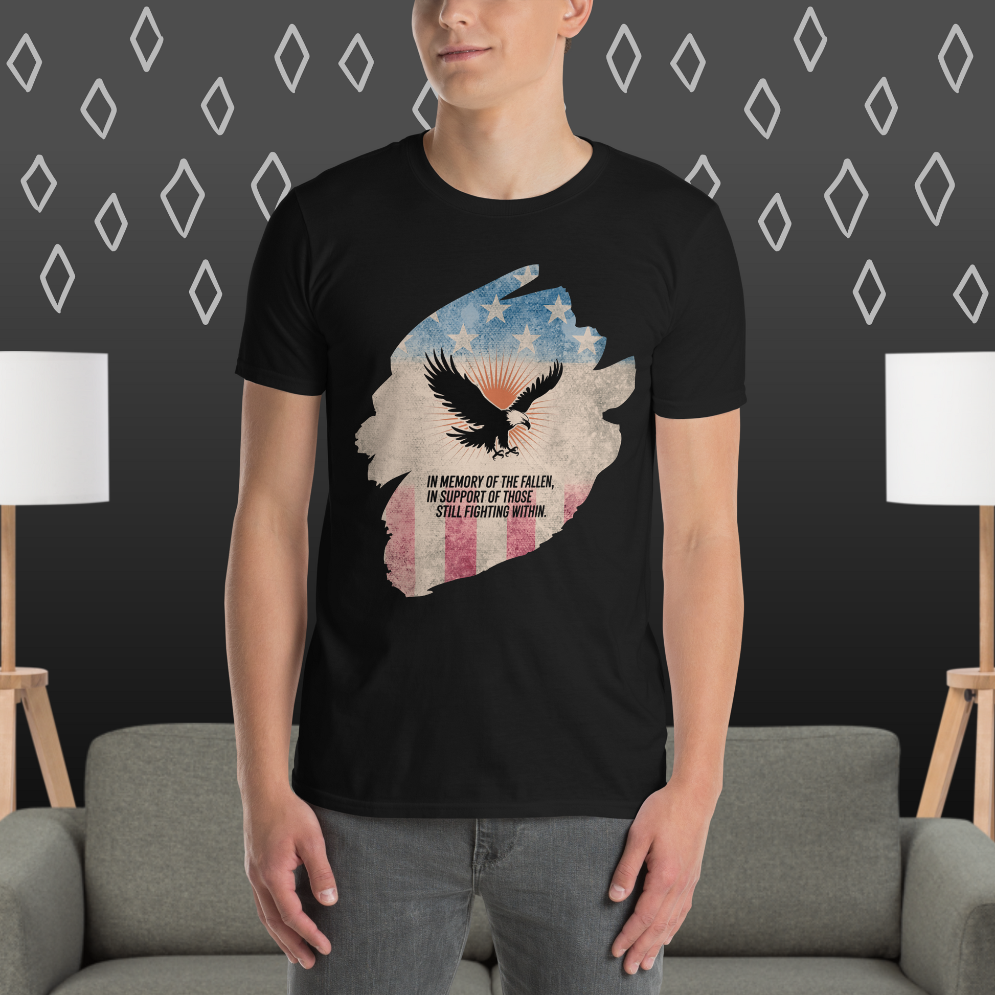 In Memory Of The Fallen T-Shirt | Veteran Tribute Gift | PTSD Awareness Shirt | Memorial Day Tee | Mental Health Support Unisex Shirt