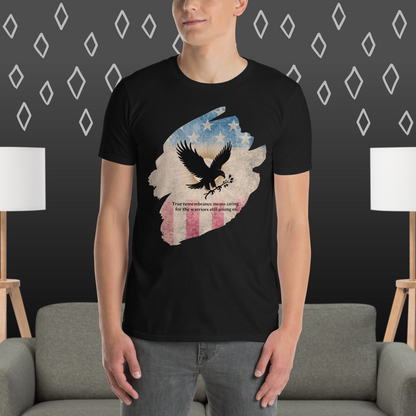 True Remembrance Means Caring T-Shirt | Veteran Tribute Gift | PTSD Awareness Shirt | Memorial Day Tee | Mental Health Support Unisex Shirtt