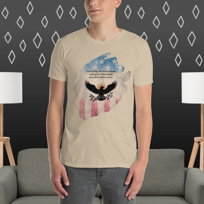Honoring The Brave T-Shirt | Veteran Tribute Gift | PTSD Awareness Shirt | Memorial Day Tee | Mental Health Support Unisex Shirt
