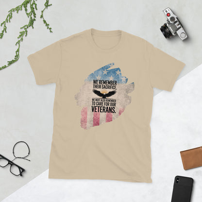 We Remember Their Sacrifice T-Shirt | Veteran Tribute Gift | PTSD Awareness Shirt | Memorial Day Tee | Mental Health Support Unisex Shirt